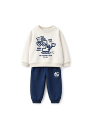 Erkek Bebek Baskılı Sweatshirt - Eşofman Takımı