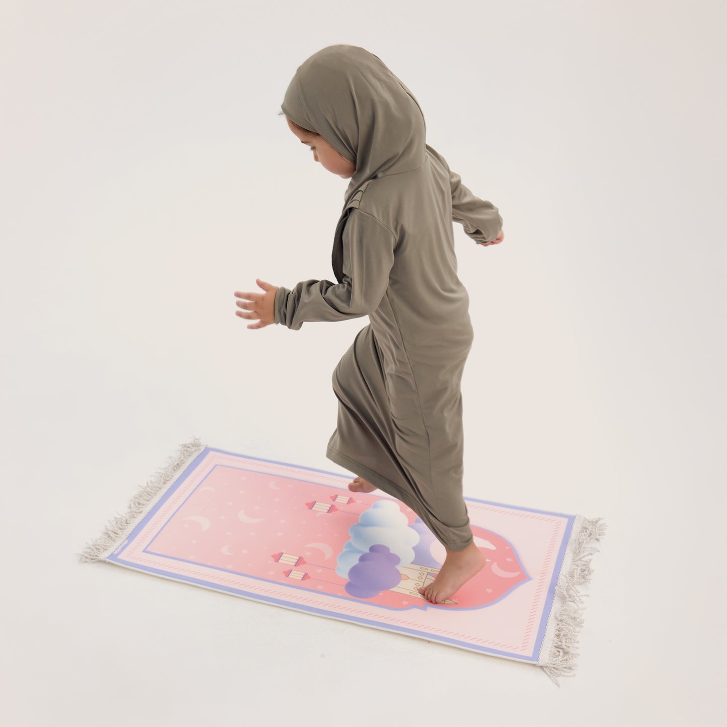 Namaz Seti / İbadet Seti - Namaz Elbisesi, Seccade Astarlı, Tespih, Çanta