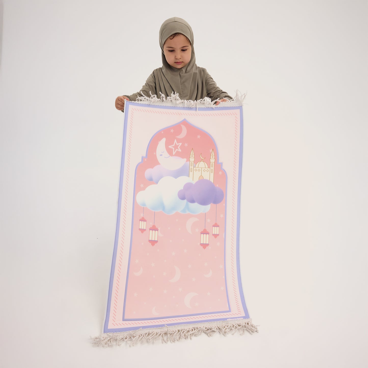Namaz Seti / İbadet Seti - Namaz Elbisesi, Astarlı Seccade , Tespih, Çanta