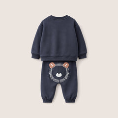 Erkek Bebek Baskılı Sweatshirt - Eşofman Takımı