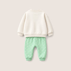 Kız Bebek Baskılı Sweatshirt - Eşofman Takımı
