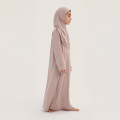 İslami Tek Parça Kız Çocuk Namaz Elbisesi