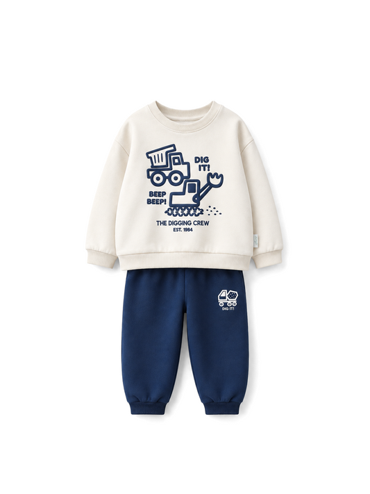 Erkek Bebek Baskılı Sweatshirt - Eşofman Takımı