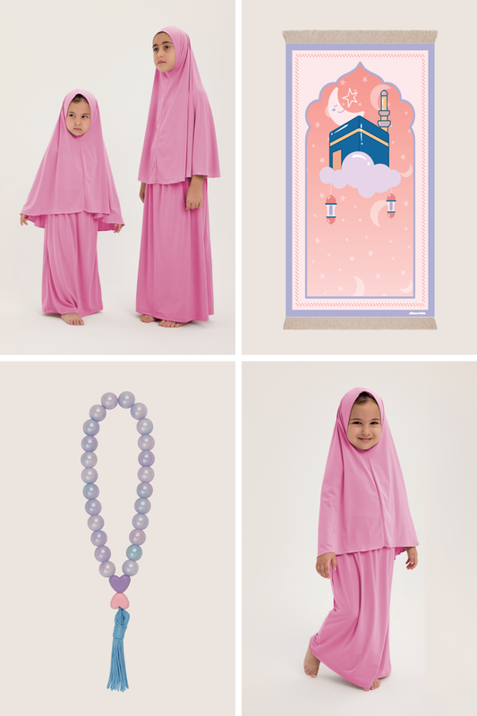 Kız Çocuk Namaz Takımlı Set 1