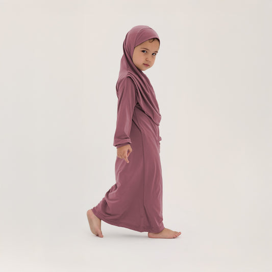 Namaz Seti /İbadet Seti-Kız Çocuk Namaz Elbisesi ,Cami Desenli Seccade, Tespih