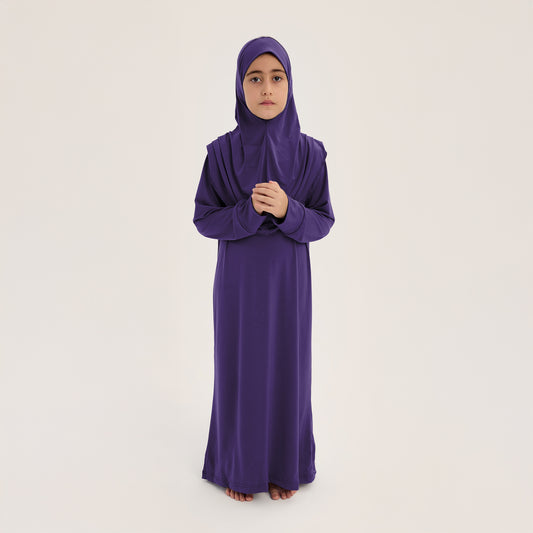 Namaz Seti /İbadet Seti-Kız Çocuk Namaz Elbisesi ,Cami Desenli Seccade, Tespih