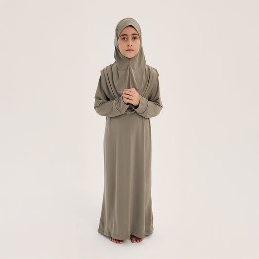 Çocuk Namaz Elbisesi Haki