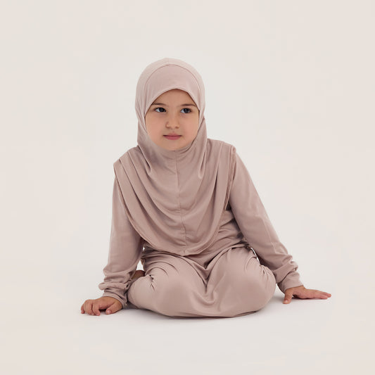 Çocuk Namaz Elbisesi Pudra