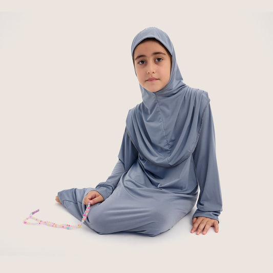 Çocuk Namaz Elbisesi Gri